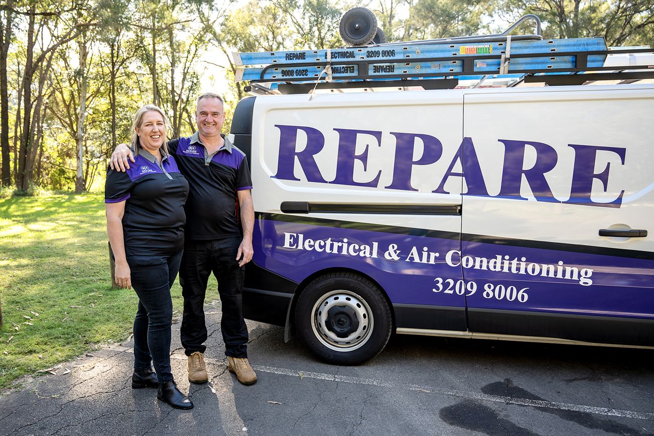 hot water electrician team