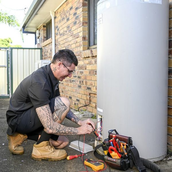 hot water electrician team